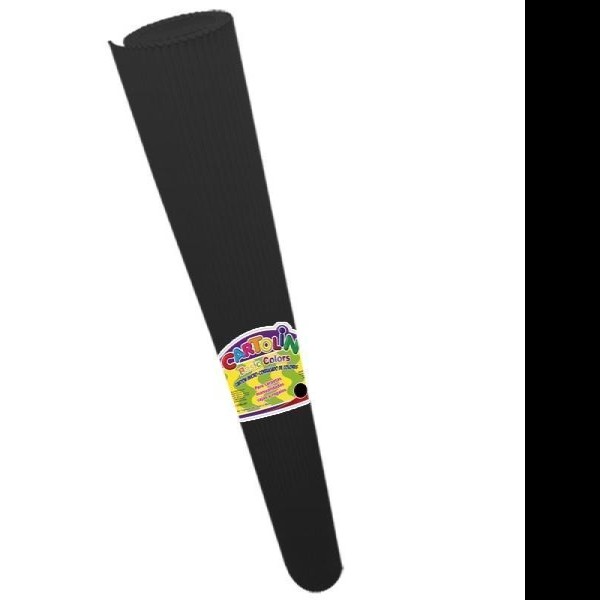 CARTON CORRUGADO CARTOLIN 50X70CM. NEGRO C.25